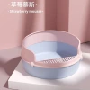 حوض رمل القط الكبير الكبير من حوض رملي دائري نصف مغلق لمرحاض القطط بدون نقل Specification image